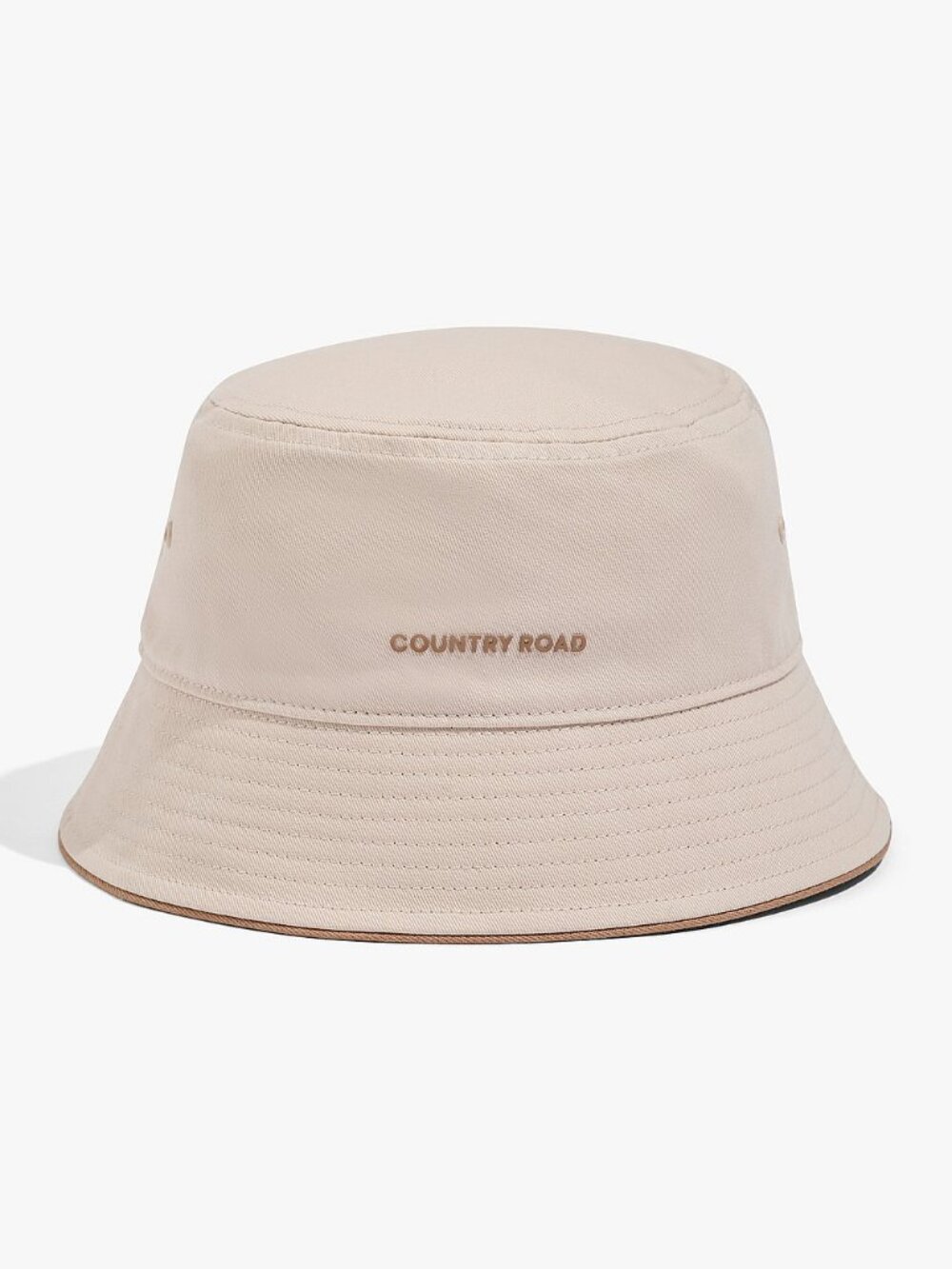 NWT Country Road Natural Branded Bucket Hat Tan Beige Size Small